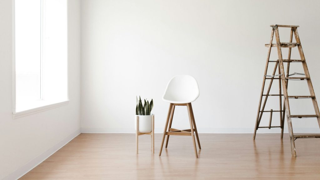 white round table near white wall